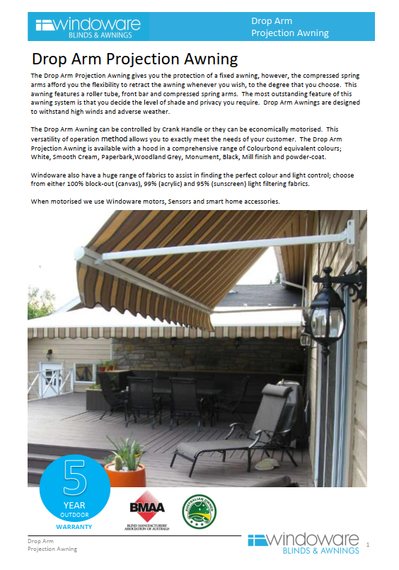 Projection Awnings Windoware