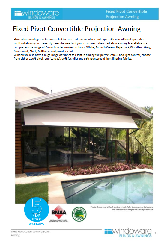 Projection Awnings Windoware